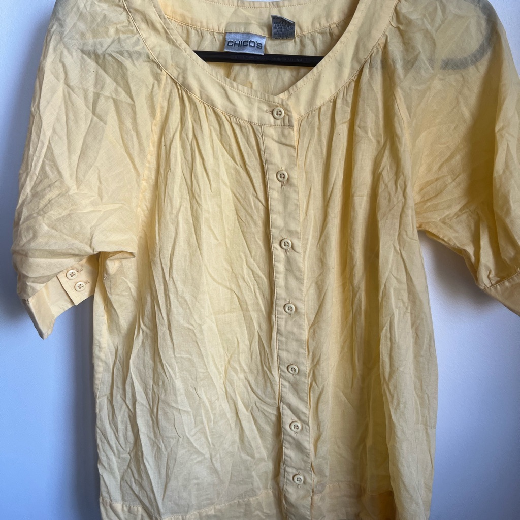 Chico Women Button Up Shirt Size Small